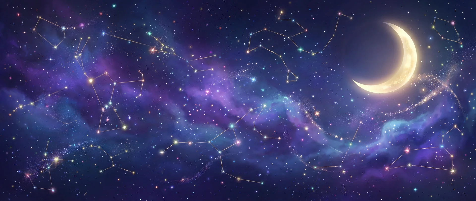 星空背景 - 能链快电 | 每日星座运势与塔罗占卜